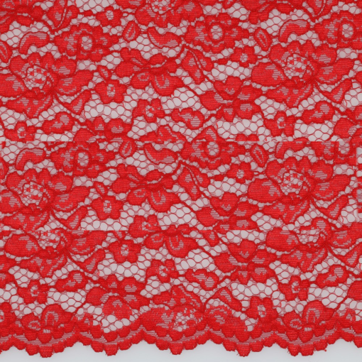 Dentelle brodée Rouge