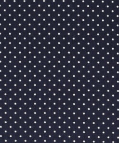 Popeline à petits pois Bleu marine