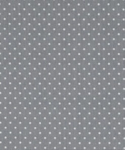 Popeline à petits pois Gris