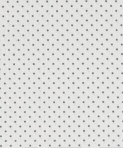 Popeline à petits pois Blanc/Gris