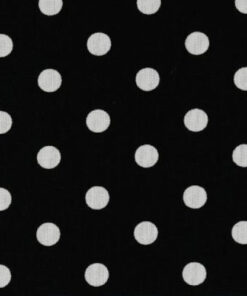 Popeline à pois Noir