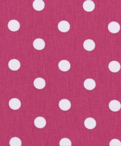 Popeline à pois Rose