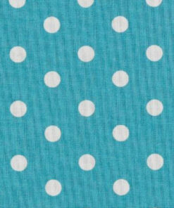 Popeline à pois Turquoise