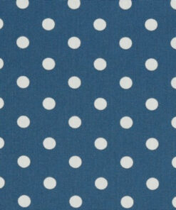 Popeline à pois Bleu