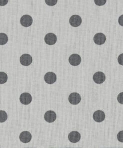 Popeline à pois Blanc/Gris