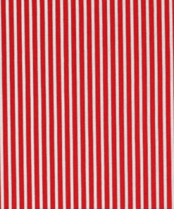 Popeline à rayures Rouge